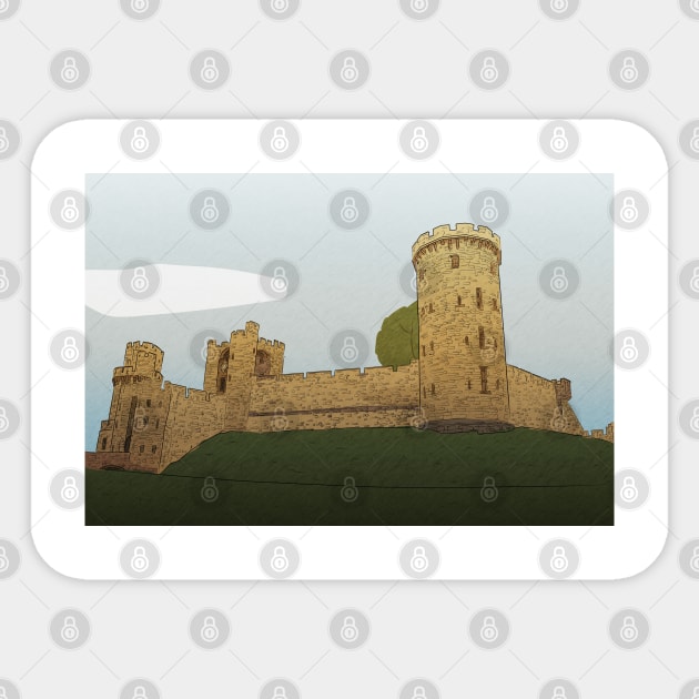 Warwick castle Sticker by vixfx